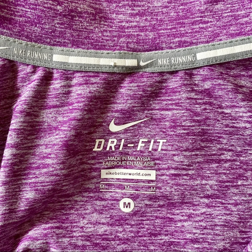 Nike‎ Running Quarter Zip Pullover Athletic Workout Sweatshirt Base Layer Medium - Picture 6 of 8